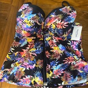 Beautiful multi color tankini swim top!